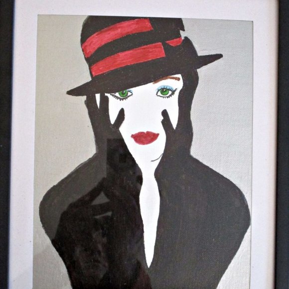 Framed Acrylic Fashion Painting-8 x 10 - Picture 1 of 1